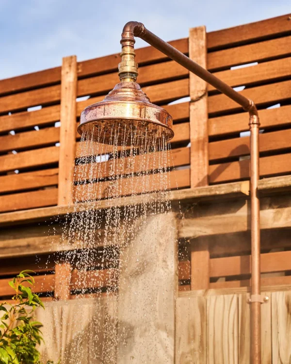 Handcrafted Solid Copper Shower Head – Outdoor & Indoor Use - Image 3