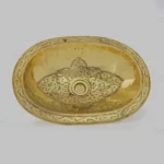 Oval Brass Bathroom Sink – Engraved Antique Drop-In Basin – Handmade Solid Brass - Image 2