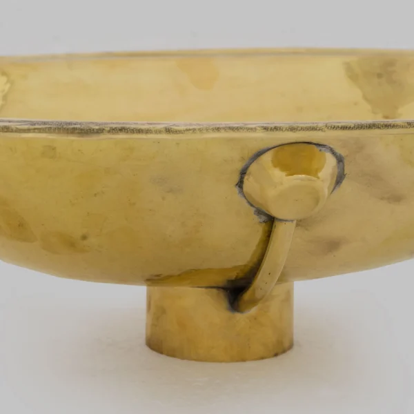 Oval Brass Bathroom Sink – Engraved Antique Drop-In Basin – Handmade Solid Brass - Image 5