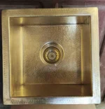 Unlacquered Solid Brass Sink – Handmade Hammered Undermount Brass Kitchen - Image 10