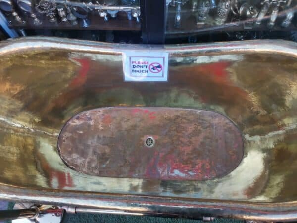Antique Copper Bathtub, Handcrafted Copper Slipper Bath, Luxury Solid Copper Freestanding Tub with Custom Size Option - Image 3