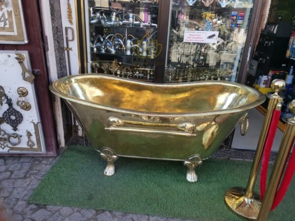 Antique Copper Bathtub, Handcrafted Copper Slipper Bath, Luxury Solid Copper Freestanding Tub with Custom Size Option