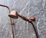 Vintage Copper Shower System, Handmade Brass & Copper Rain Shower with Handheld, Outdoor Rustic Shower Set - Image 5