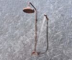 Vintage Copper Shower System, Handmade Brass & Copper Rain Shower with Handheld, Outdoor Rustic Shower Set - Image 10