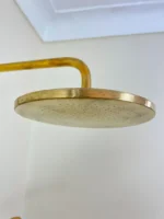 Unlacquered Brass Rainfall Shower System, Solid Brass Exposed Shower with Handheld, Luxury Vintage Bathroom Upgrade with Cross Handles - Image 9