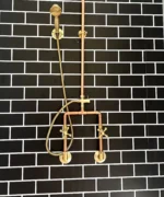 Handmade Copper Outdoor Shower, Wall-Mounted Solid Brass & Copper Shower with Hand Spray, Luxury Industrial Design for Indoor & Outdoor - Image 5