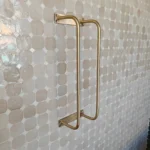Unlacquered Brass Towel Rack, Wall-Mounted Bathroom Towel Holder, Solid Brass Organizer with Vintage Patina, Custom Size Option - Image 4
