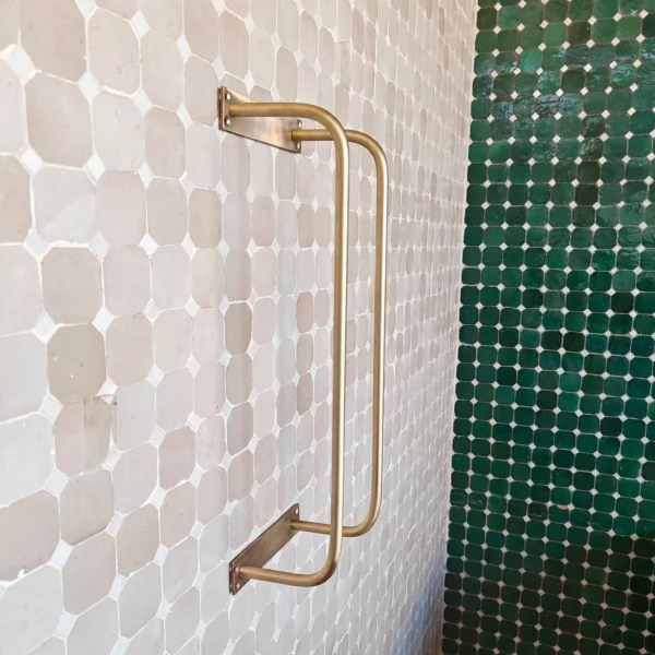 Unlacquered Brass Towel Rack, Wall-Mounted Bathroom Towel Holder, Solid Brass Organizer with Vintage Patina, Custom Size Option - Image 6