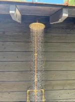 Trio Handcrafted Solid Copper Brass Shower System, Luxury Rainfall Shower Head with Handheld & Wall-Mount, Custom Bathroom Set - Image 9