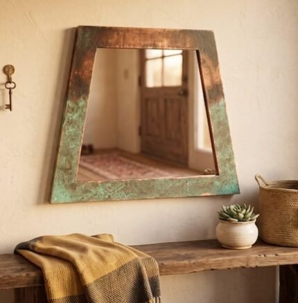 Tapered Trapezoid Wall Mirror