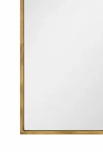 Suspended Rectangular Brass Mirror | Hanging Vanity Mirror with Flat Frame | Antique Brass Ceiling-Mounted Mirror | Custom Size - Image 6