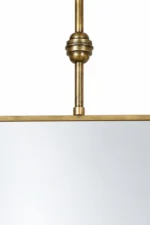 Suspended Rectangular Brass Mirror | Hanging Vanity Mirror with Flat Frame | Antique Brass Ceiling-Mounted Mirror | Custom Size - Image 8